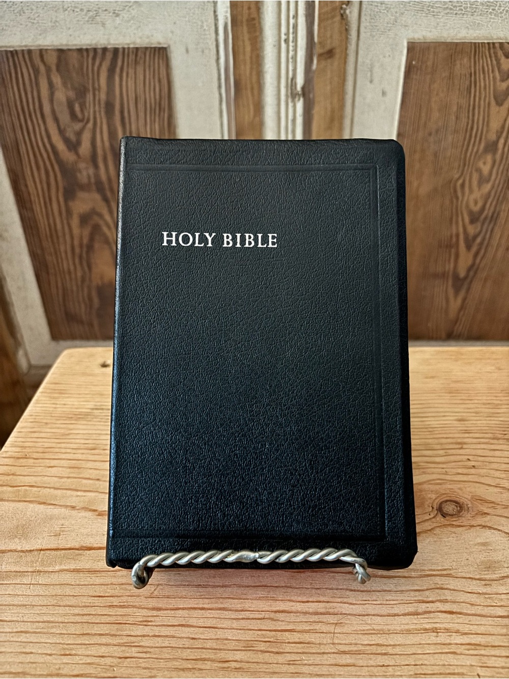 Holy Bible - Black Faux Leather Hardcover